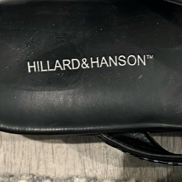 Hillard & Hanson Black Women's Thong Sandals size 8 - Picture 2 of 10